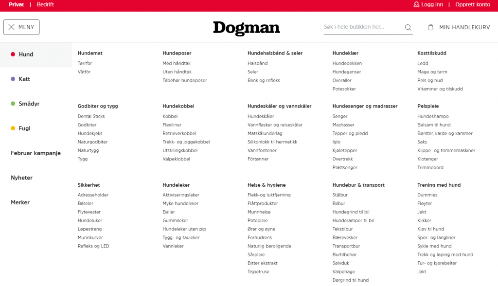 Dogman - Utstyr til alle kjæledyr