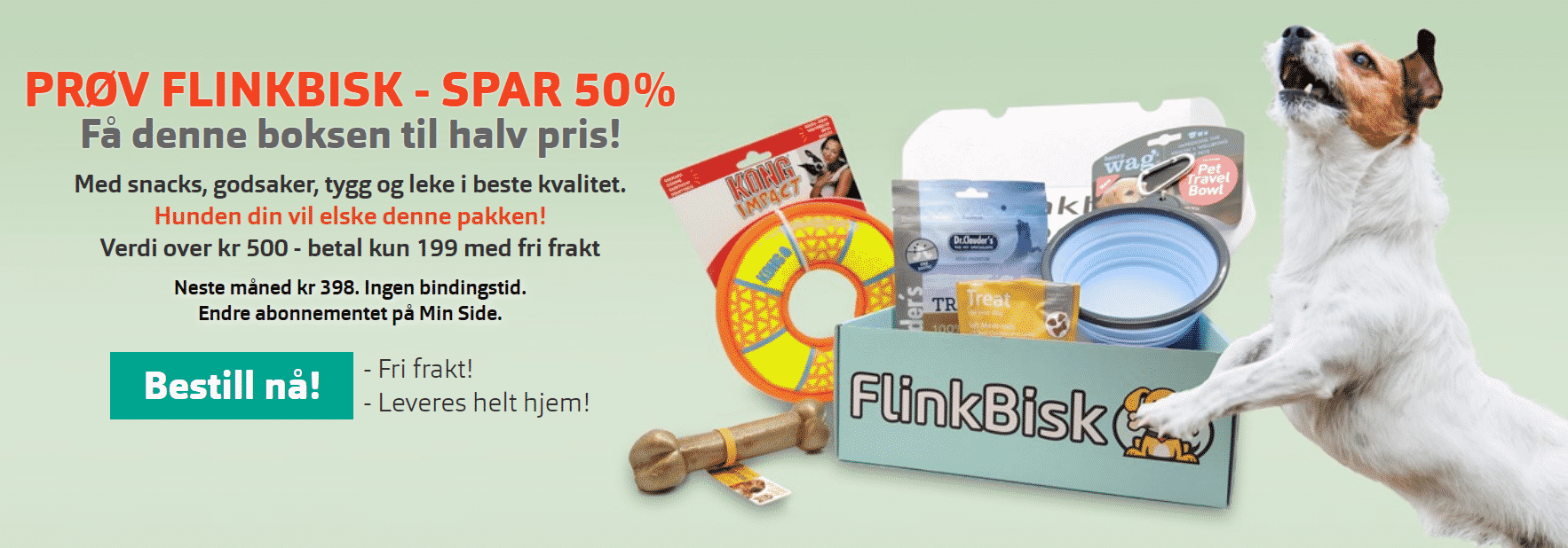 Få gratis gave til din hund fra FlinkBisk