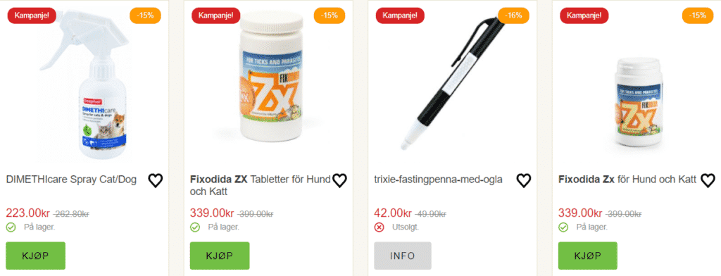 15% på Flåttprodukter fra Vetzoo - Alt til ditt kjæledyr