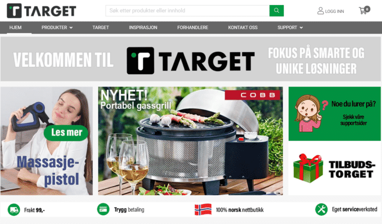 Target nettside