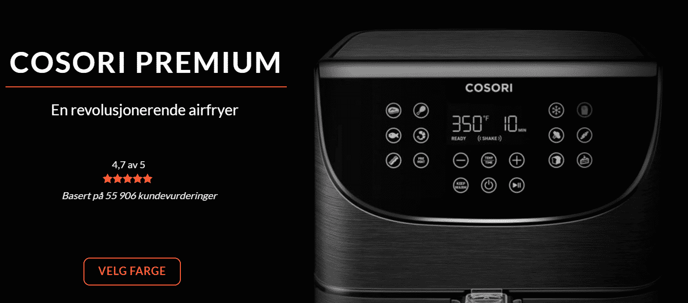 Cosori Airfryer Januarsalg! 1000 kroner rabatt