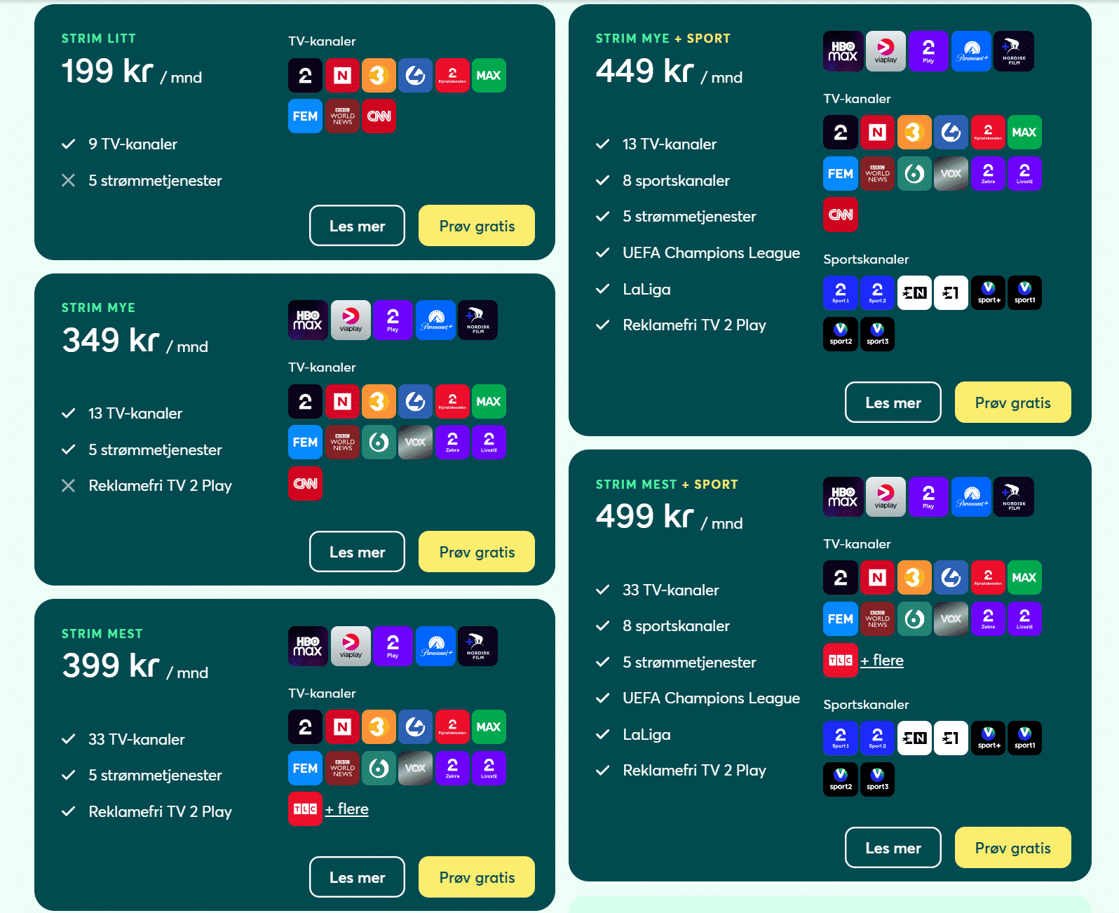 Strim gratis prøve i 30 dager