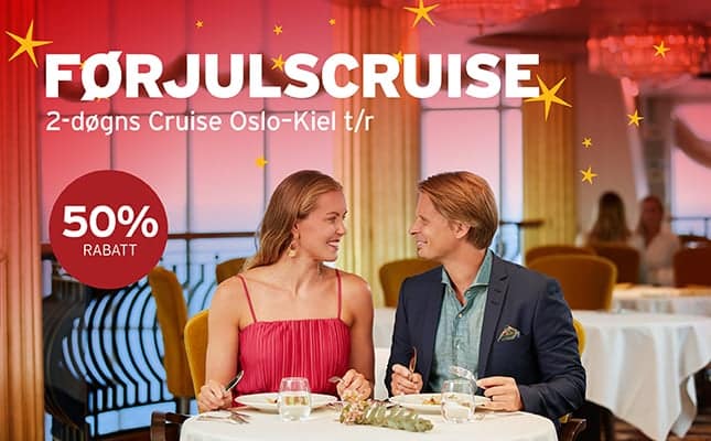 Colorline tilbud med 50% rabatt på 2-døgns Cruise