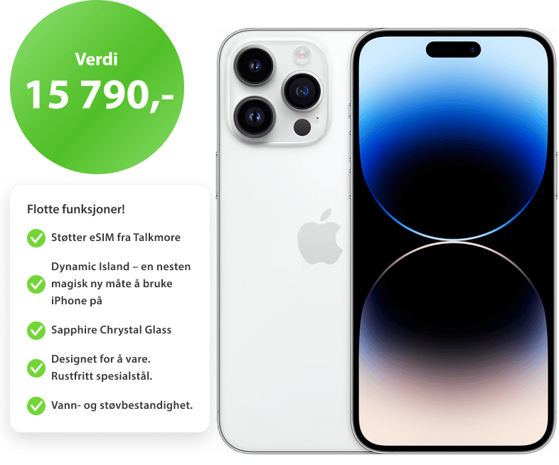 Vinn en iPhone 14 Pro Max 256GB sølv