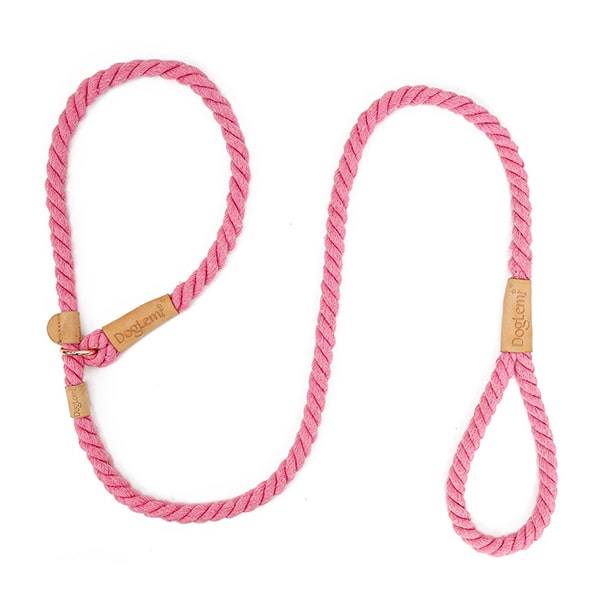 Rosa hundebånd flettet solid anti dra bånd til hund