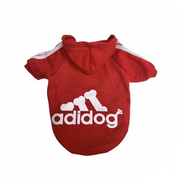Rød Adidog hundegenser liten og stor hund