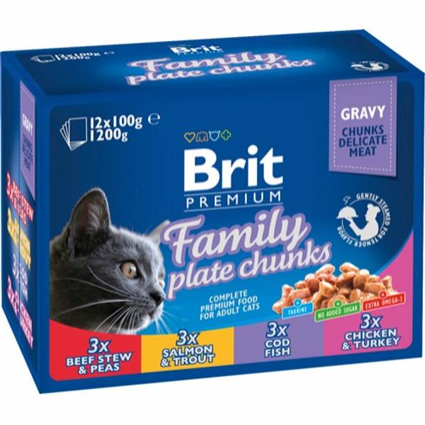 Brit premium chunk våtfôr 12pk