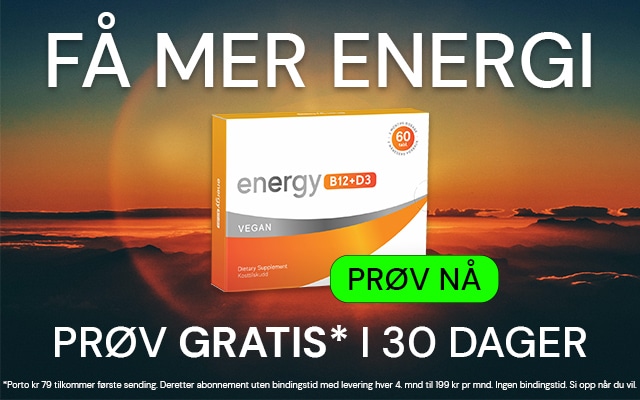 Nå kan du prøve energy B12 + D3 gratis!