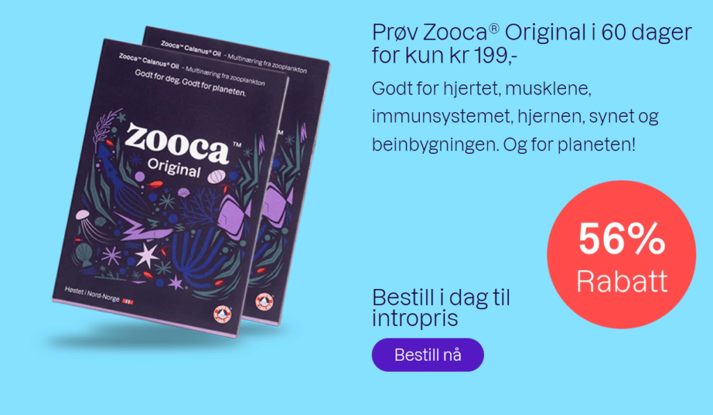 Zooca Original i 60 dager for kun kr 199,- Spar hele 56% på produktet, ordinær pris er kr 458,-