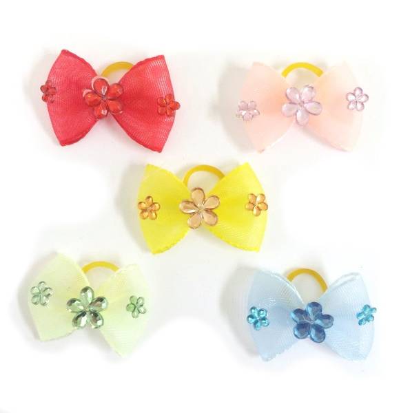 2 pk toppsløyfer i chiffon