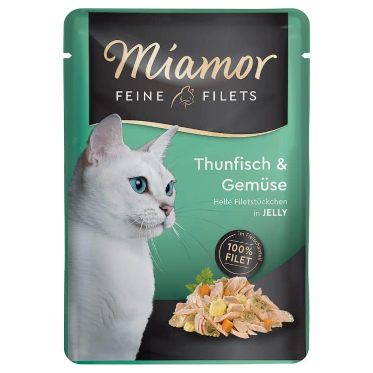 Miamor Fine Filéter i gelè 6 x 100 g - Tunfisk & grønnsaker
