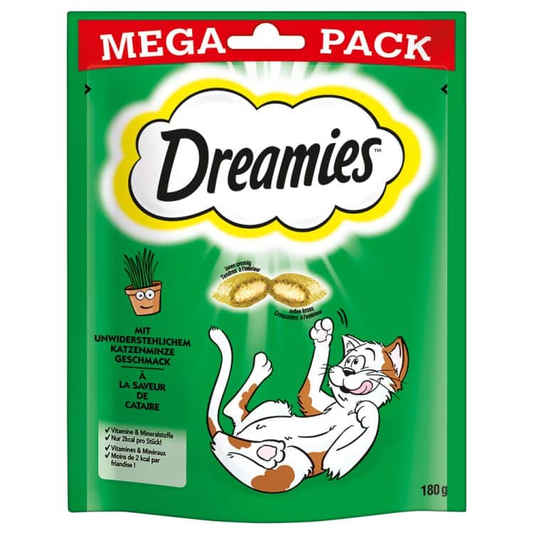 Dreamies kattesnacks Big Pack - Økonomipakke: Kattemynte (4 x 180 g)