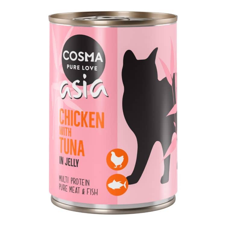 12 x 400 g Cosma Original & Cosma Asia til spesialpris! - Asia Kylling med Tunfisk