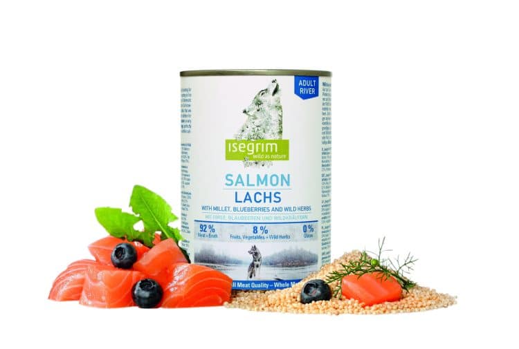 Økonomipakke Isegrim Adult 24 x 400 g - Laks med Hirse