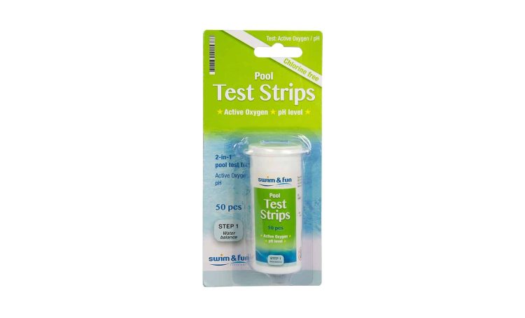 (50stk)Teststrips for pH og aktivt oksygen fra Swim & Fun  (Til Chlorine Free Spa Start Set)