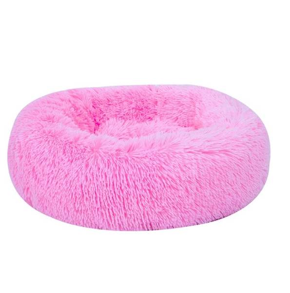 Rosa rund donut hundeseng katteseng