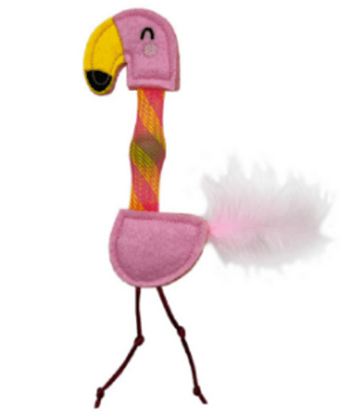 Morsom Flamingokatteleke med tube og filt