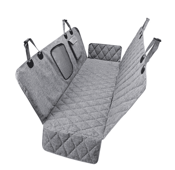 Grått bilsetetrekk Velvet Quilt Delux