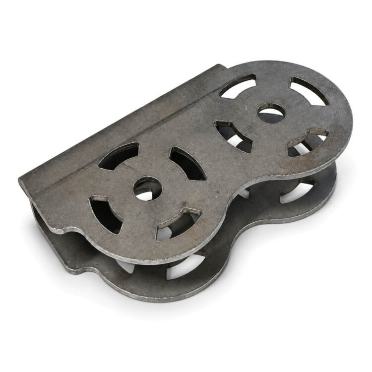 Holder for doble 50mm kabeltrinse