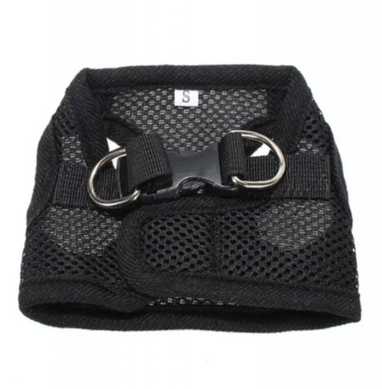 Sort step-in hundesele i mesh (XXL)