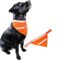 Oransj refleks bandana / skjerf for hund (M)