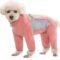 Rosa fleece heldress med refleks til små og mellomstore hunder (XL)