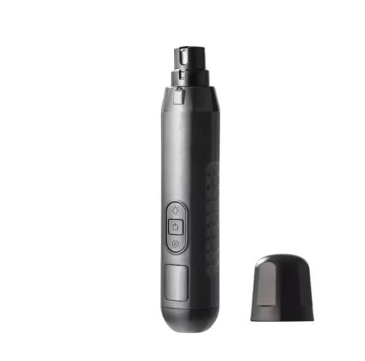 Sort elektrisk klosliper med ledlys - Slipebasert klotrimmer for hund (USB lader)