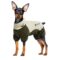 Grønn og beige polarfleece hundedress (XL)