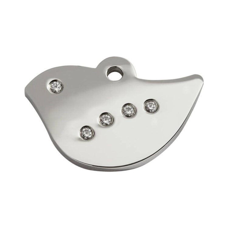 ID-brikke med diamant - Fugl (M -)
