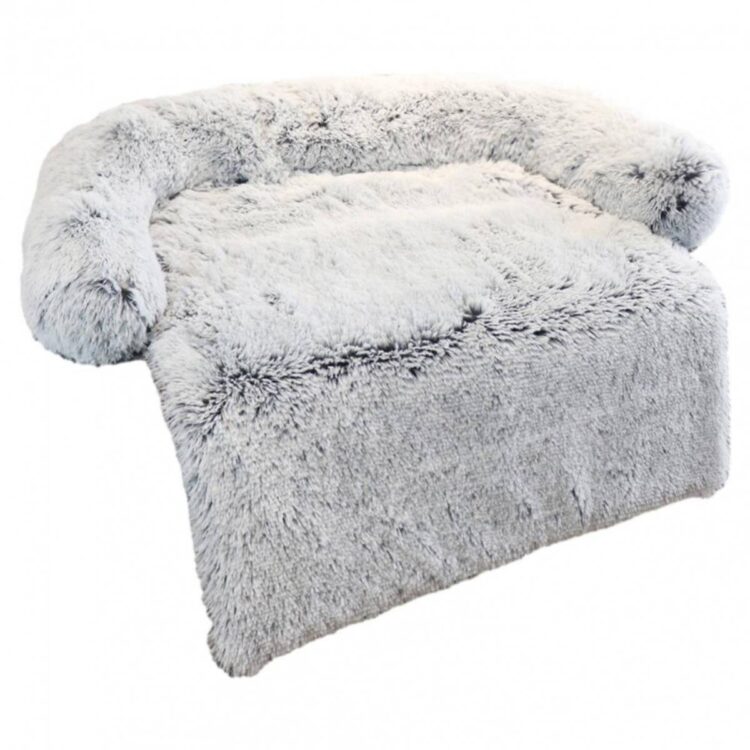 Lys Grå fluffy hundeseng til sofa