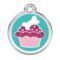 ID-brikke med Glitter - Cupcake (Medium)