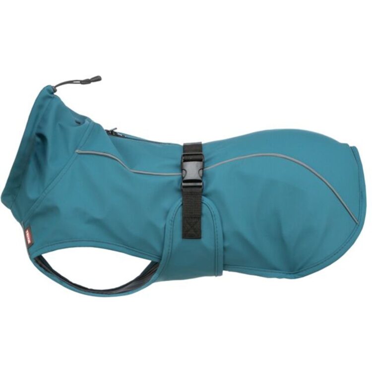 Petrol regndekken til hund (XL: 80cm)