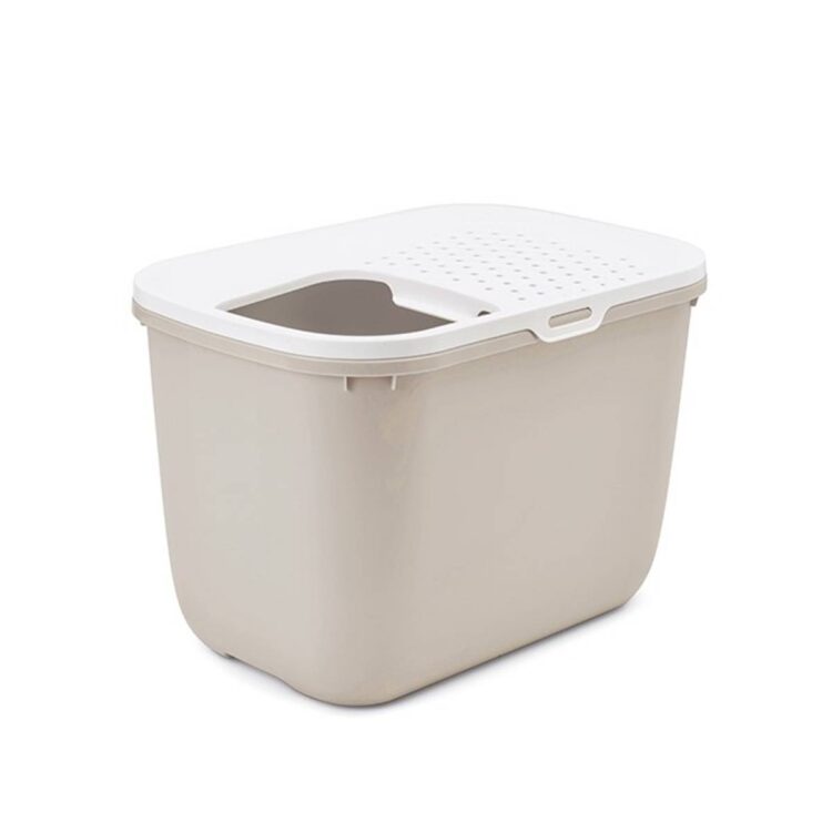 Kattedo med toppinngang - beige