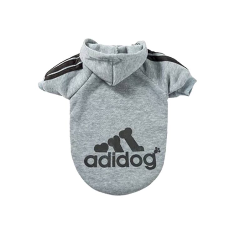 Grå Adidog hundegenser for liten og stor hund (8XL)