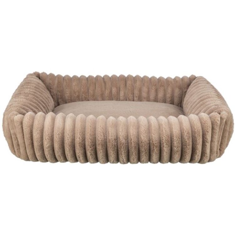 Lys brun plysj hundeseng (100 cm)