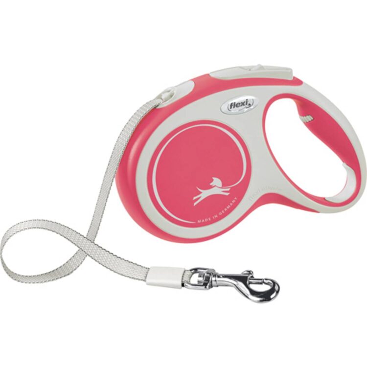 Rødt Flexi New Comfort hundebånd (Bånd 0-60kg) (L - 8m)