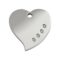 ID-brikke med diamant - Hjerte (M -)
