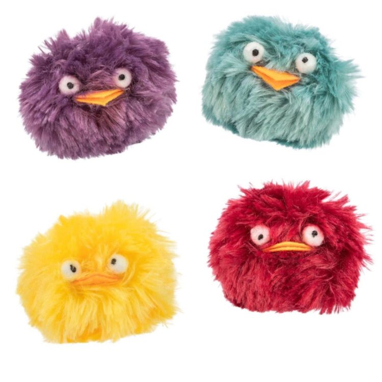 Supersøt fluffy kylling katteleke