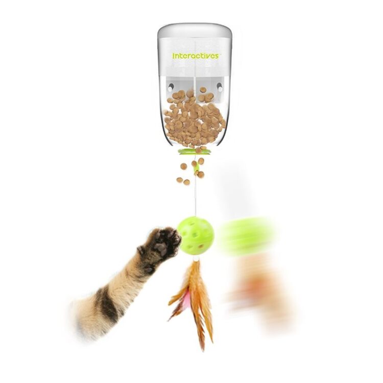 Interaktiv snack dispenser for katter
