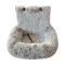 Beige fluffy bilsete til hund