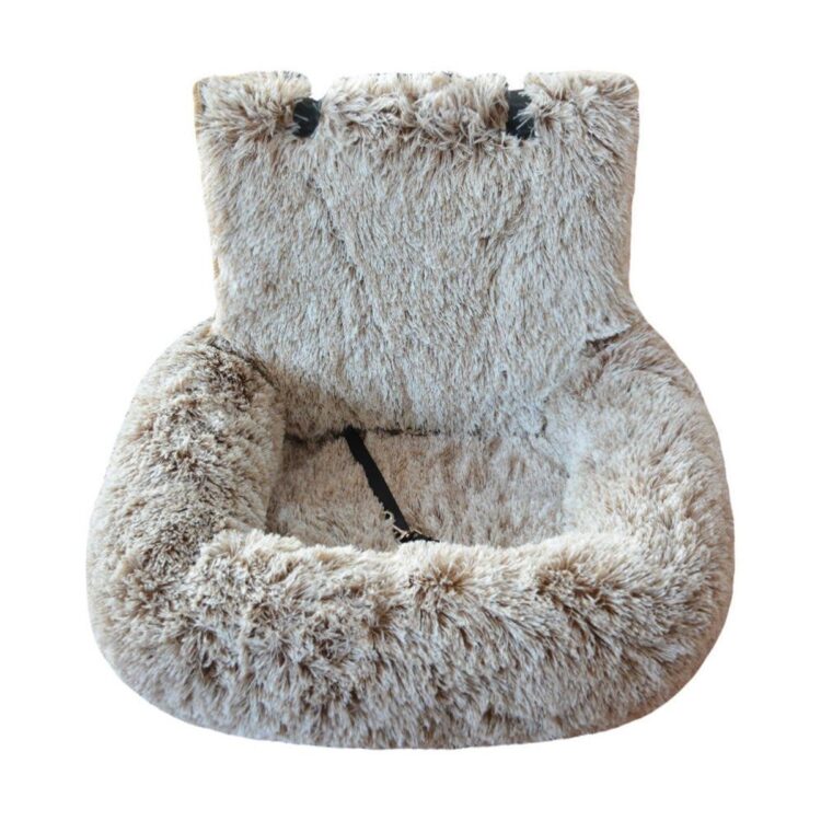 Beige fluffy bilsete til hund