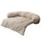 Beige fluffy hundeseng til sofa