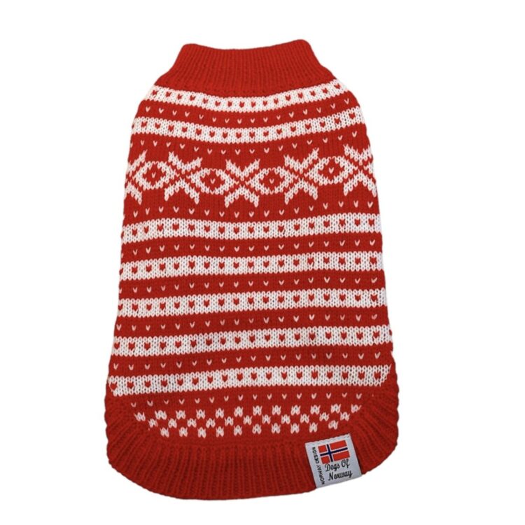 Rød Fanakofte for hund 70% ull (XL)