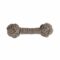 Brun og naturfarget barbell tauleke til hund 22 cm