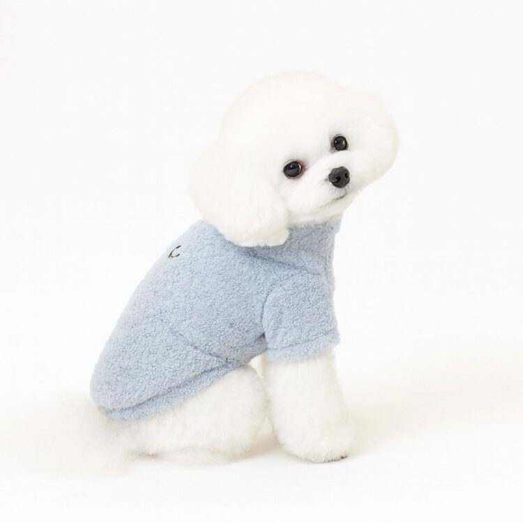 Blå supermyk hundegenser (XXL)