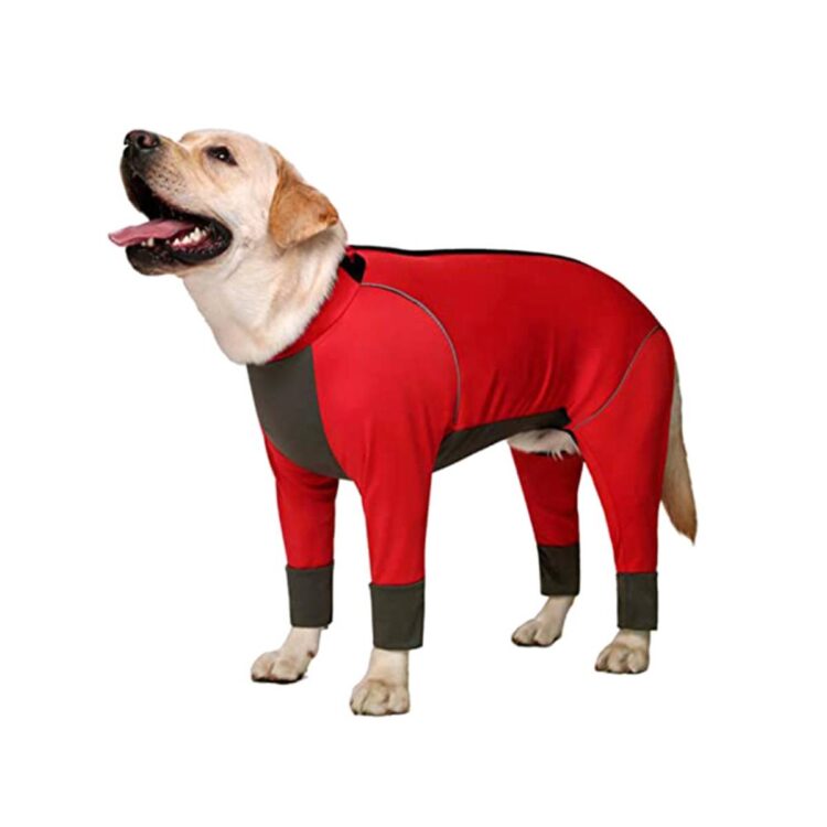 Rød heldress til hund - Snøbeskyttende dress (38)