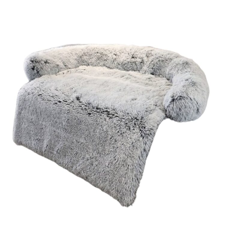 Lys grå hundeseng til sofa