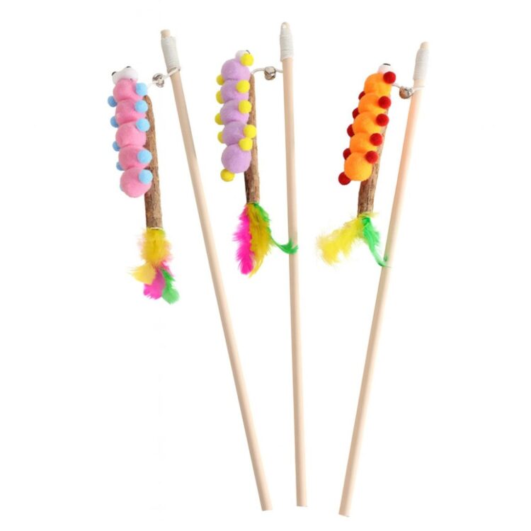 Katteleke caterpillar teasing stick