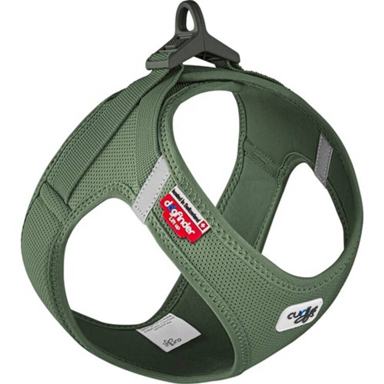 Curli Clasp Air Mesh hundesele - Grønn Moss (XL)