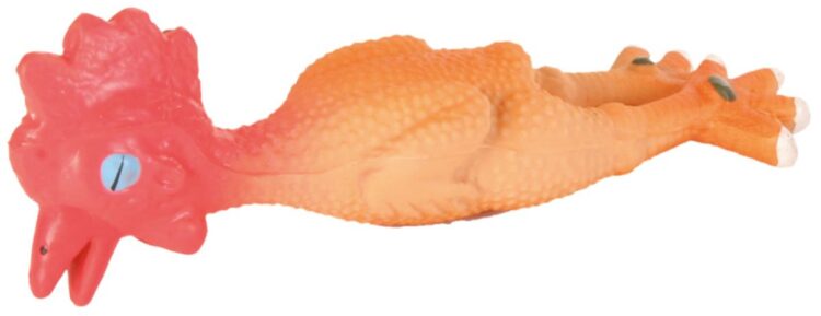 Latex hundeleke - høne med lyd 15 cm